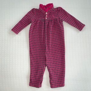 Ralph Lauren Purple Paisley Ruffled Coverall 6m, Size 6 months, Preppy, Feminine